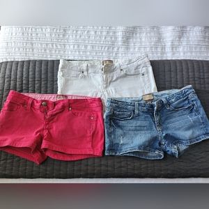 Paige low rise shorts, size 28 & 29